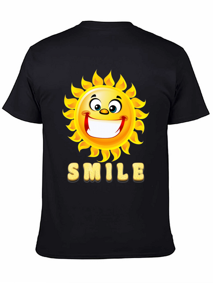 Happy Sun Smile Black T-Shirt