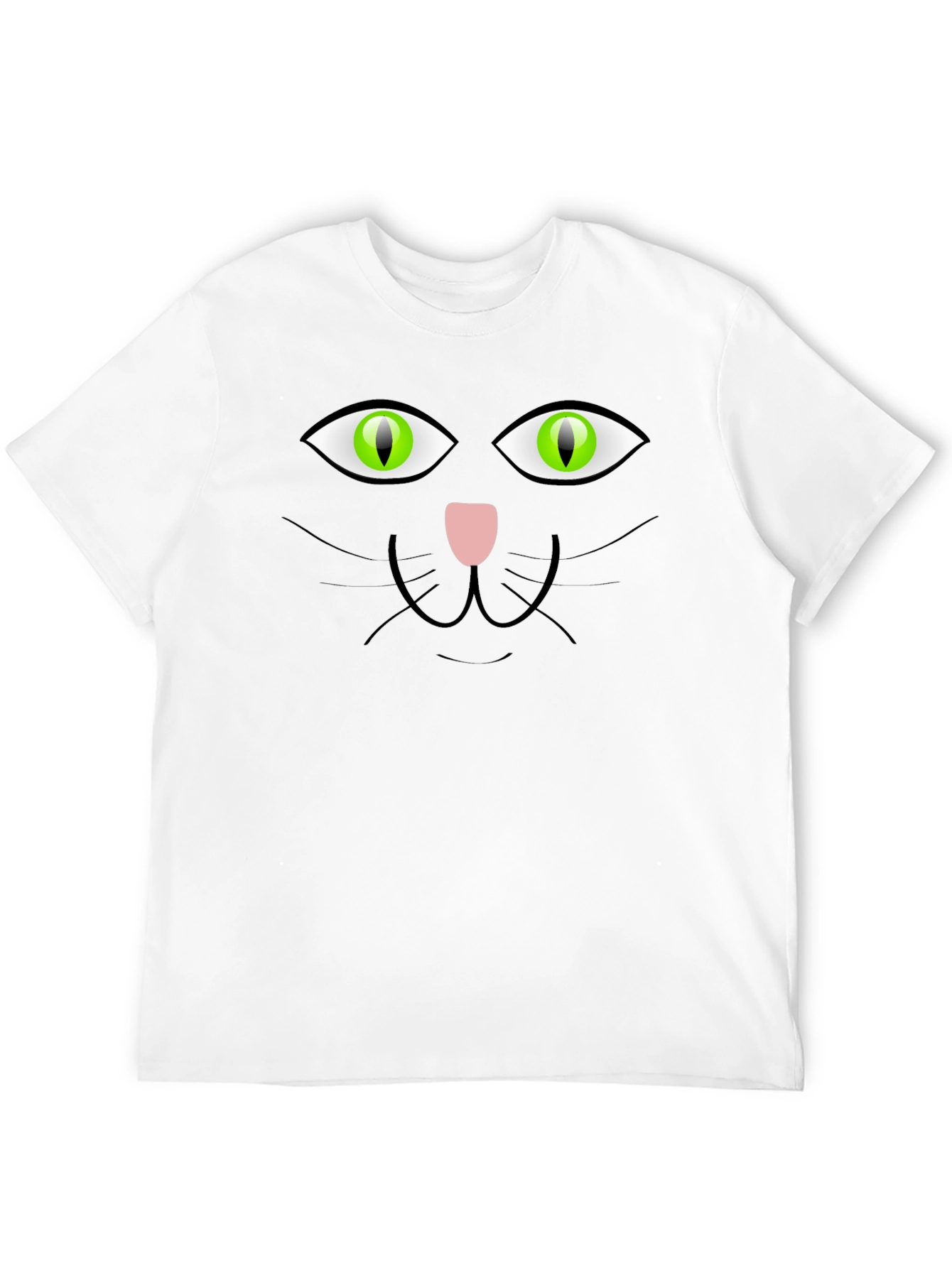 Black Cat Face Graphic T-Shirt