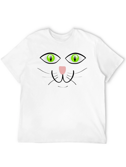 Black Cat Face Graphic T-Shirt
