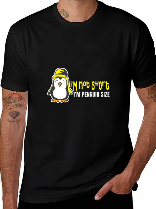 Penguin Size Humor Graphic T-Shirt