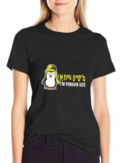 Penguin Size Humor Graphic T-Shirt