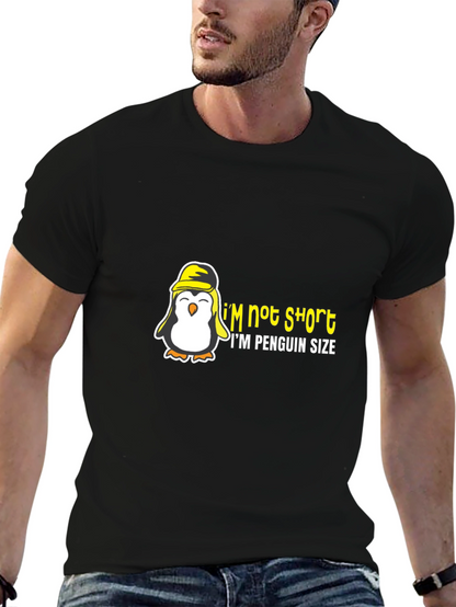 Penguin Size Humor Graphic T-Shirt