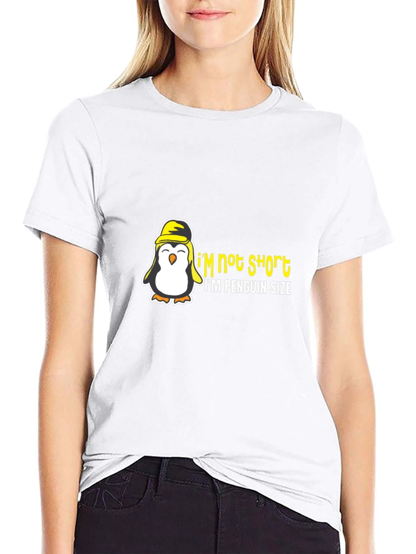 Penguin Size Humor Graphic T-Shirt