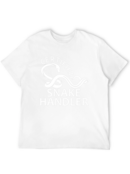 Certified Snake Handler Graphic Tee - Black Cotton Shirt