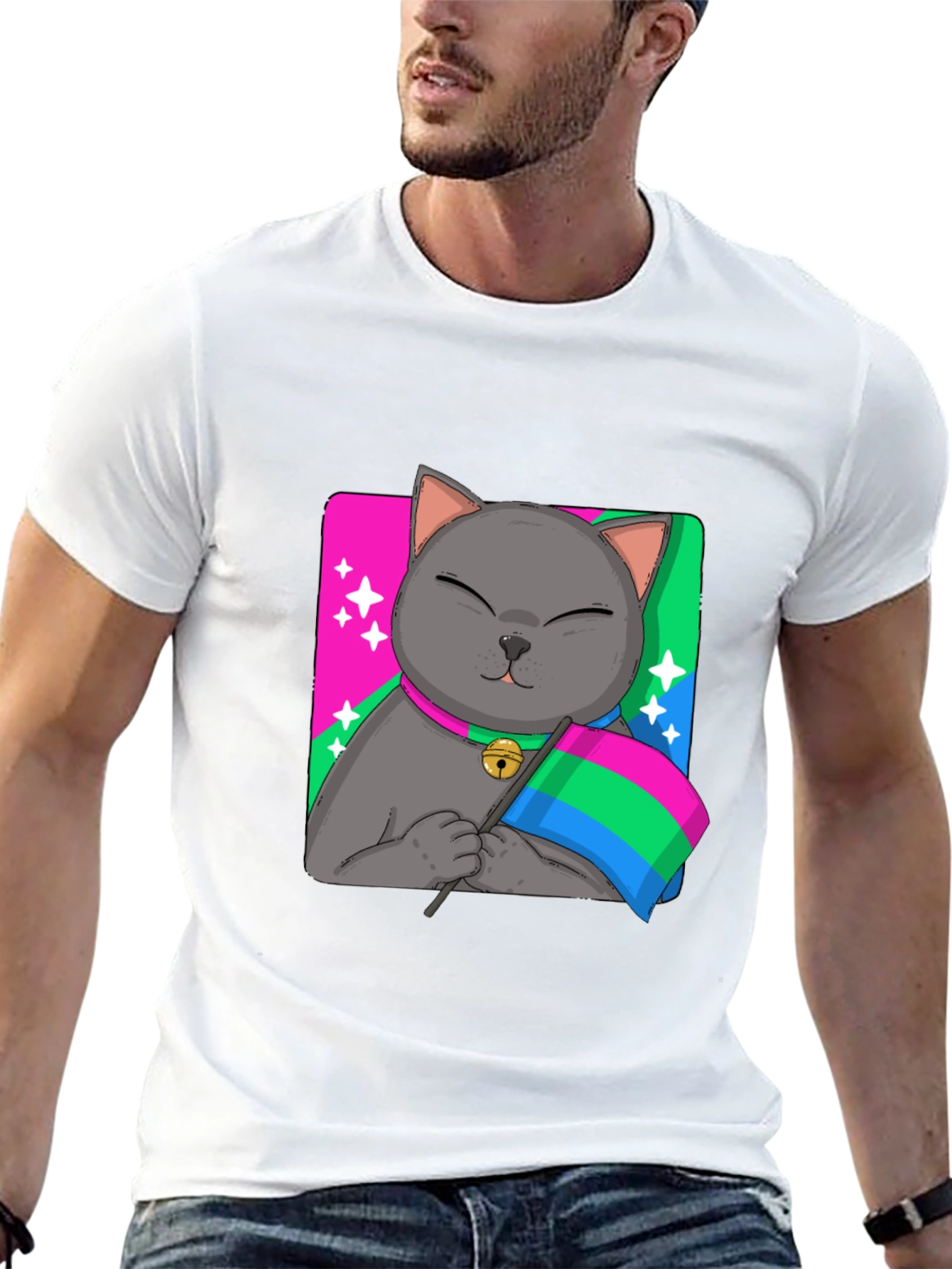 Pans Cat Pride T-Shirt - Unisex Softstyle Tee