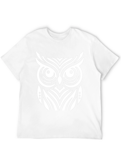 Owl Graphic T-Shirt - Black Cotton Blend