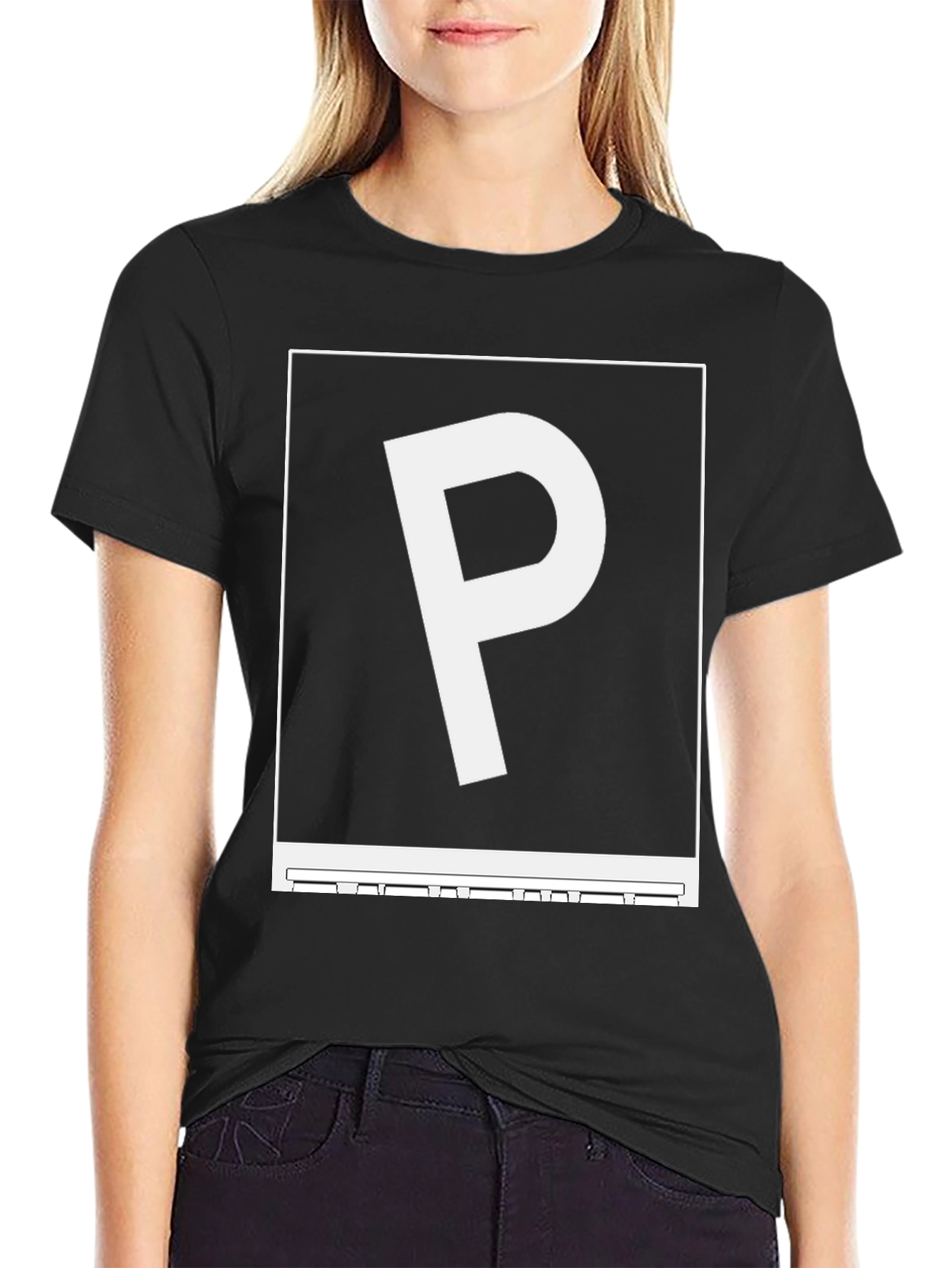 Graphic P Black Tee