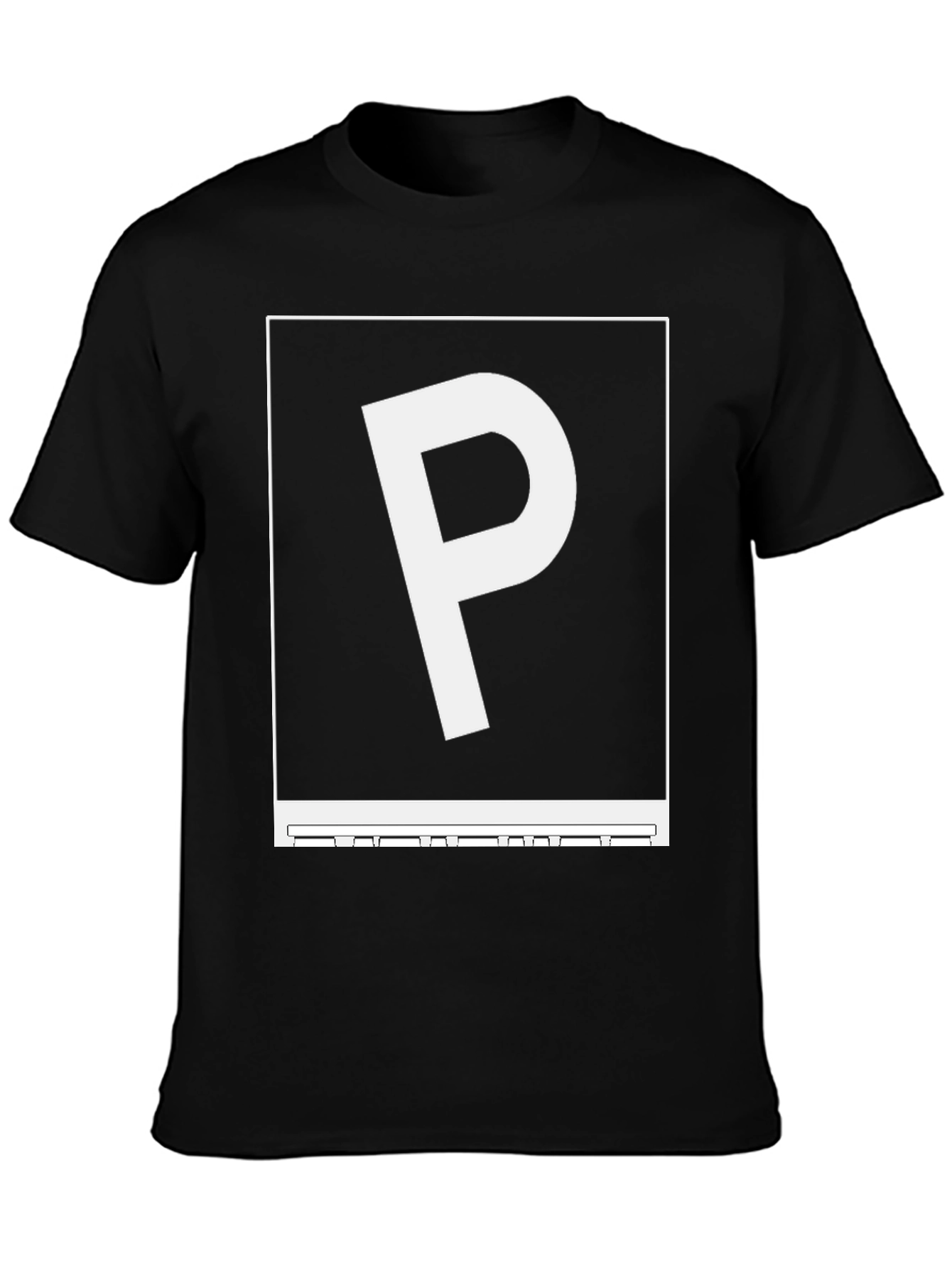 Graphic P Black Tee