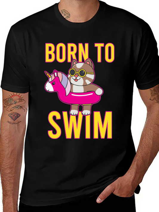 Born To Swim Cat T-Shirt