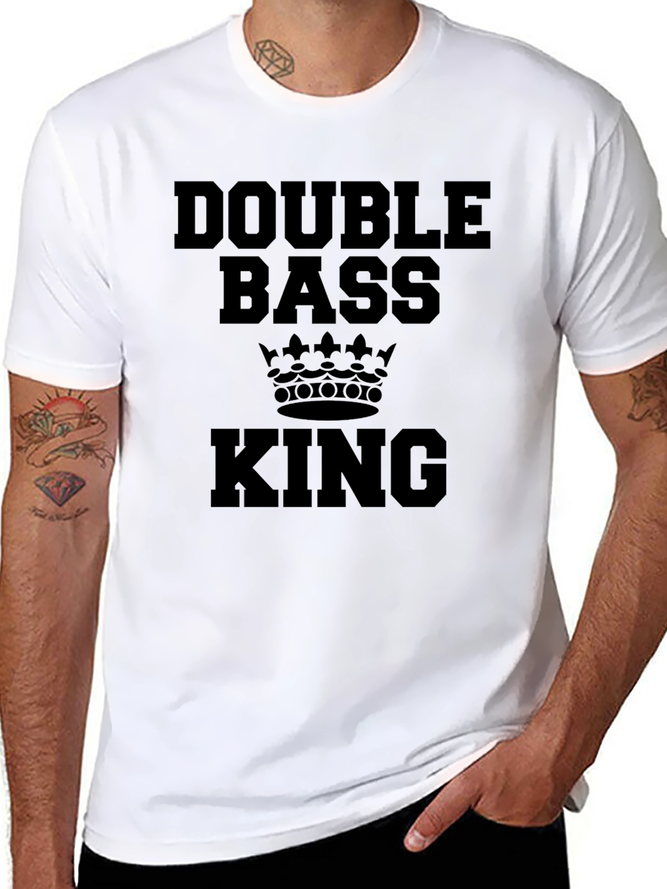 Double Bass King T-Shirt - Black Music Tee