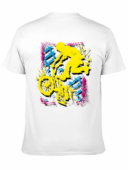 BMX Rider Graphic Print Black Tee