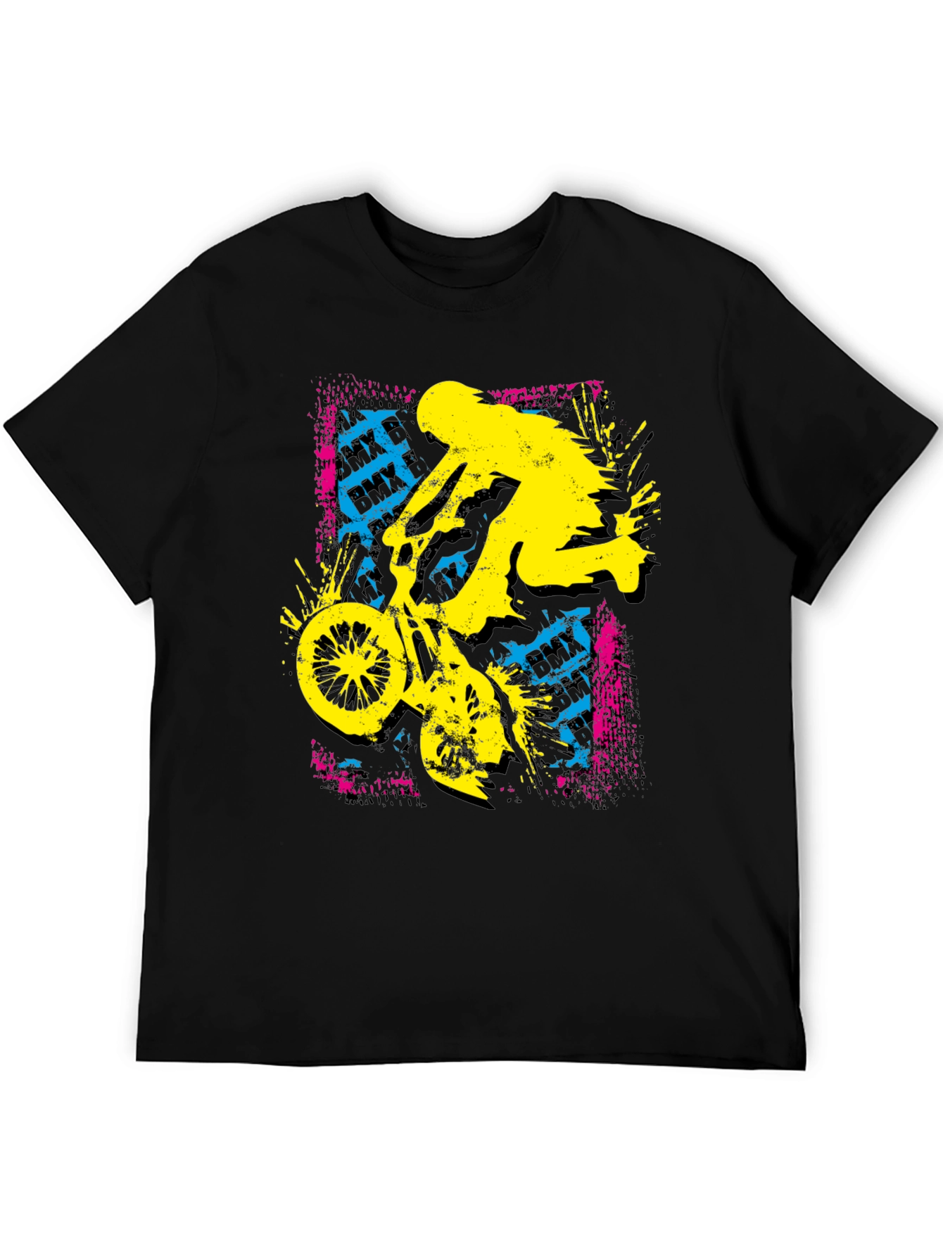 BMX Rider Graphic Print Black Tee