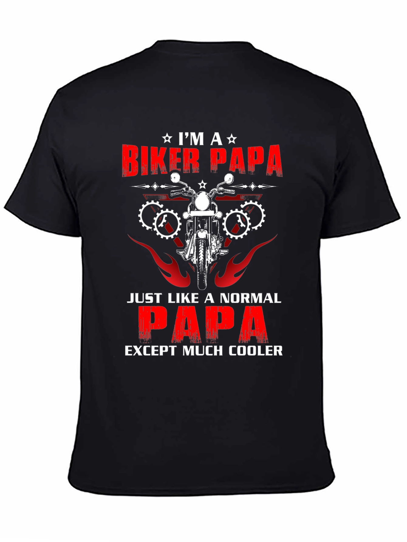 Biker Papa T-Shirt - Cool Dad Tee
