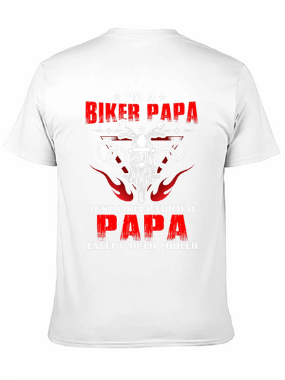 Biker Papa T-Shirt - Cool Dad Tee