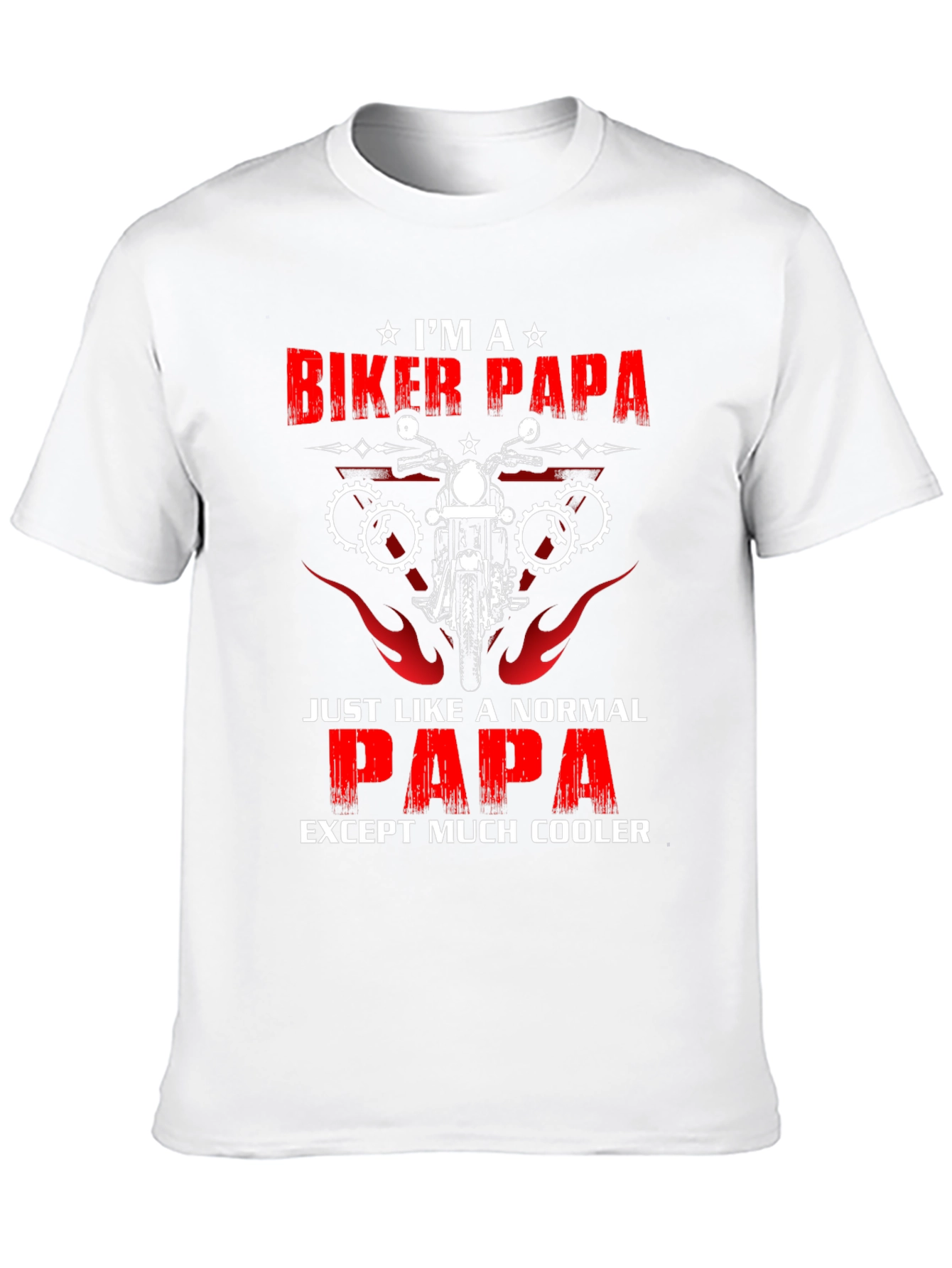 Biker Papa T-Shirt - Cool Dad Tee