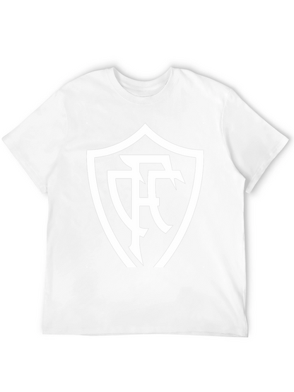 Stylish Black T-Shirt with White Emblem