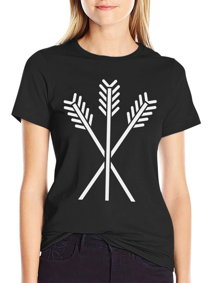 Arrow Emblem Black T-Shirt | Tribal Symbol Tee