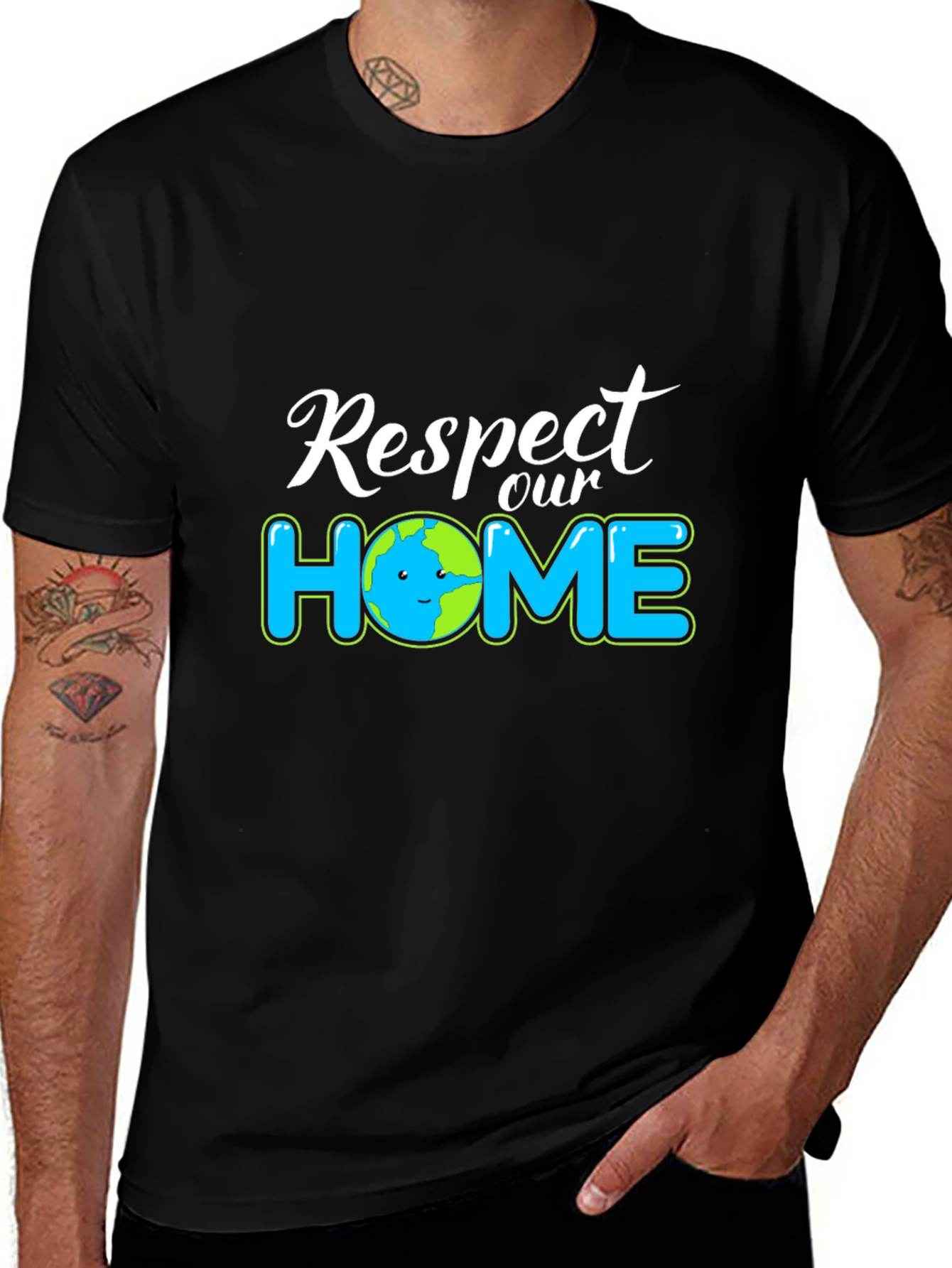 Respect Our Home Earth Graphic Tee