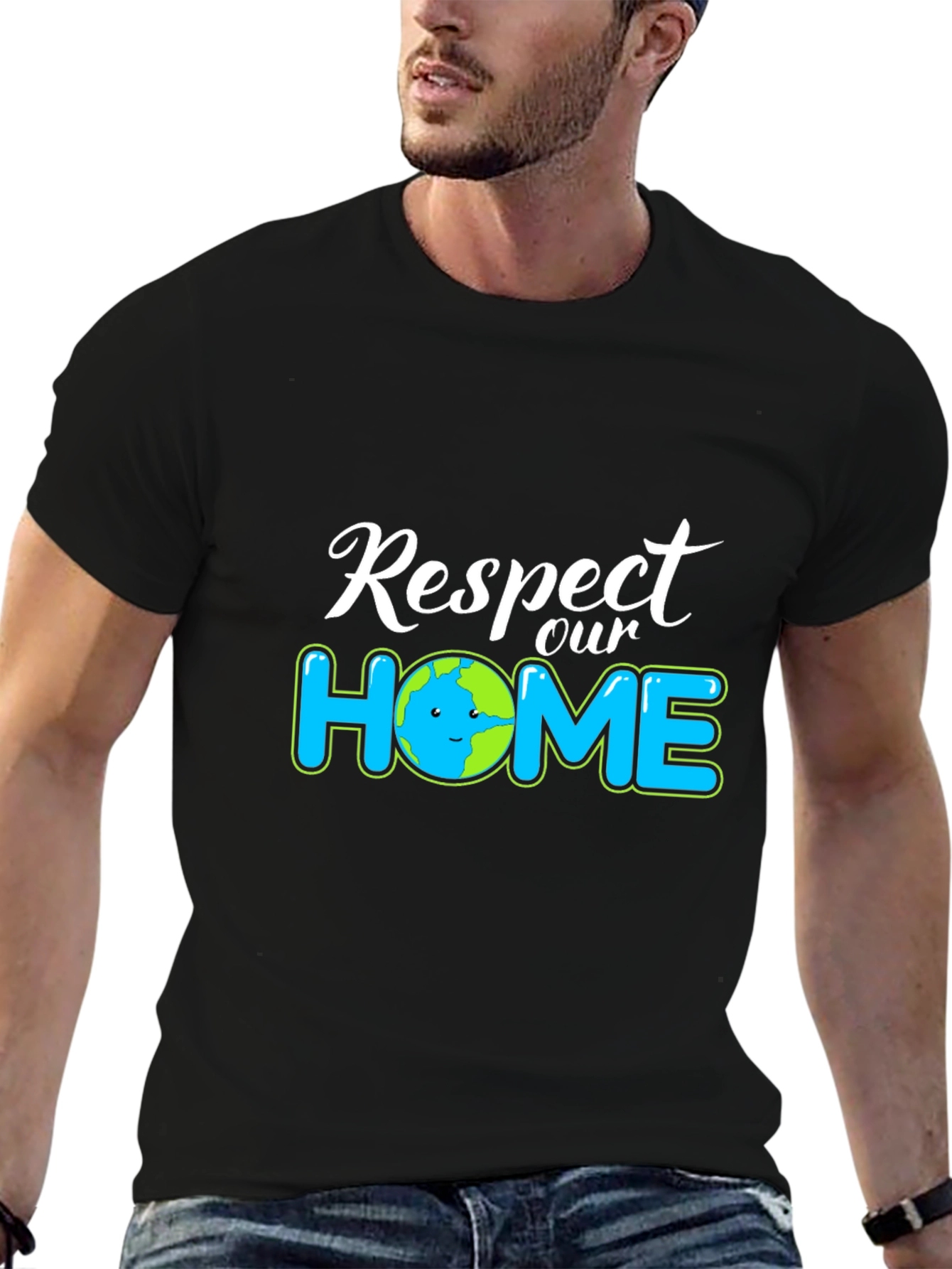 Respect Our Home Earth Graphic Tee
