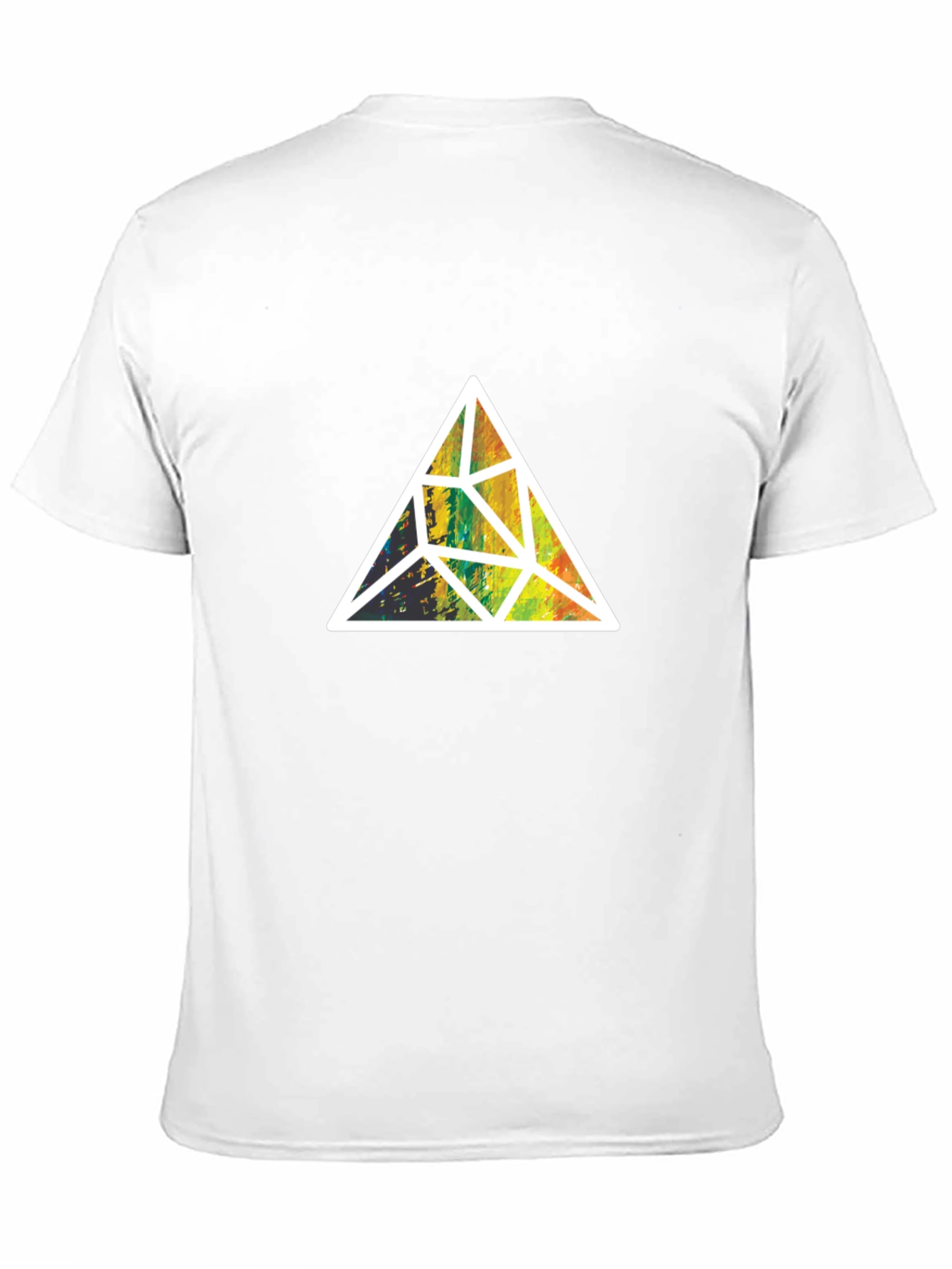 Geometric Triangle Graphic Tee - Stylish Mens Black T-Shirt