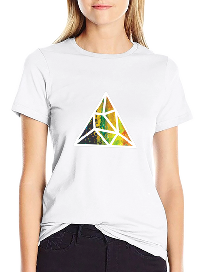Geometric Triangle Graphic Tee - Stylish Mens Black T-Shirt
