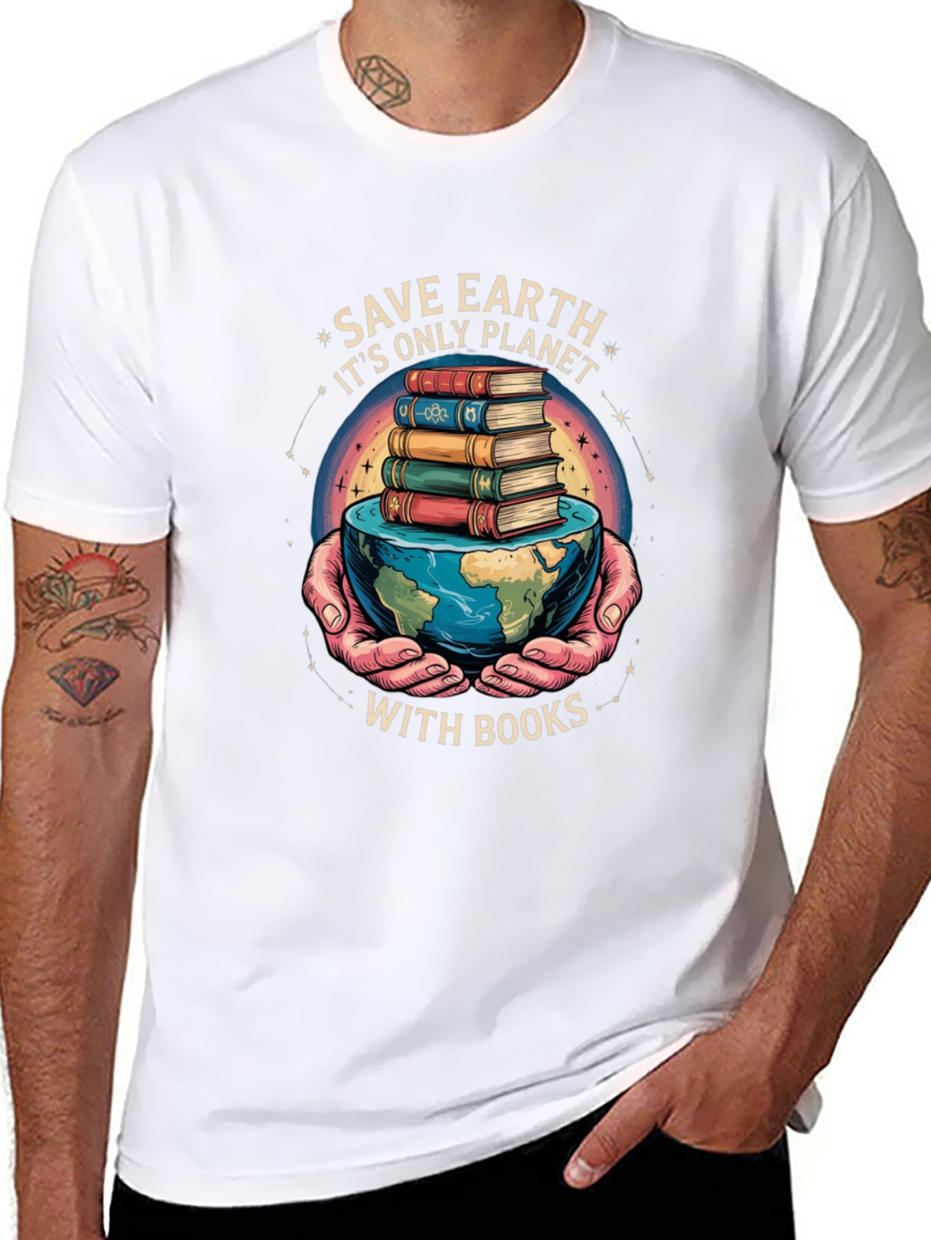 Save Earth with Books T-Shirt