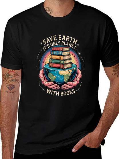 Save Earth with Books T-Shirt