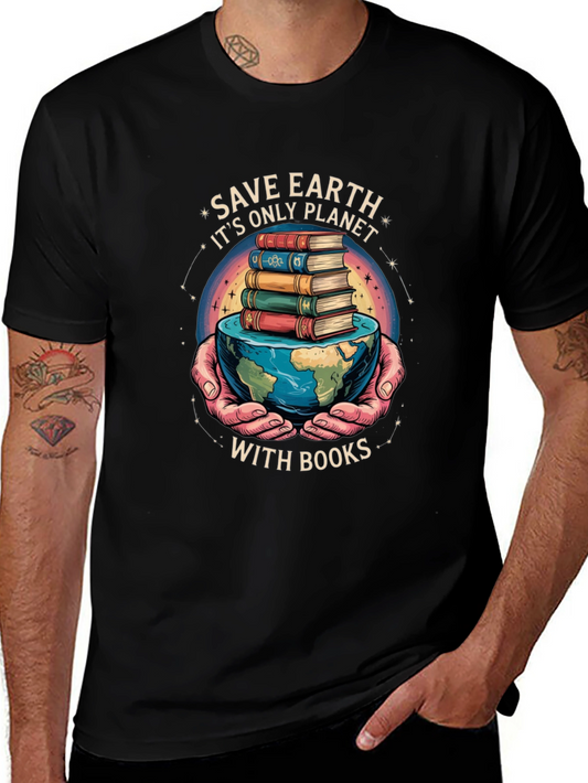 Save Earth with Books T-Shirt