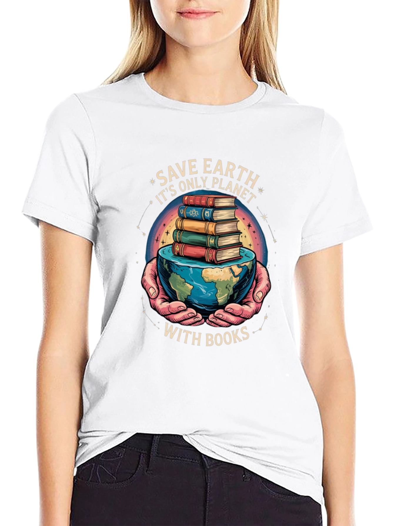Save Earth with Books T-Shirt