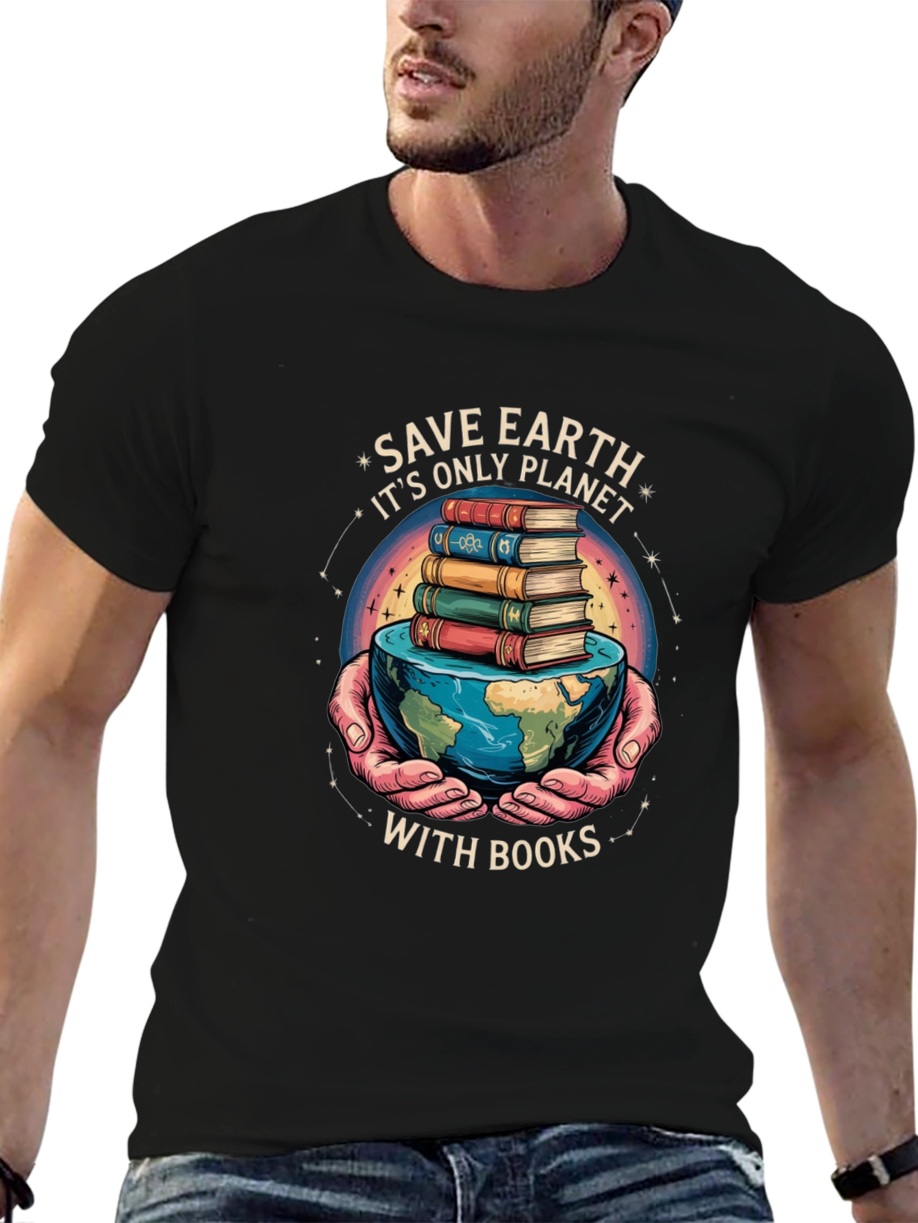 Save Earth with Books T-Shirt
