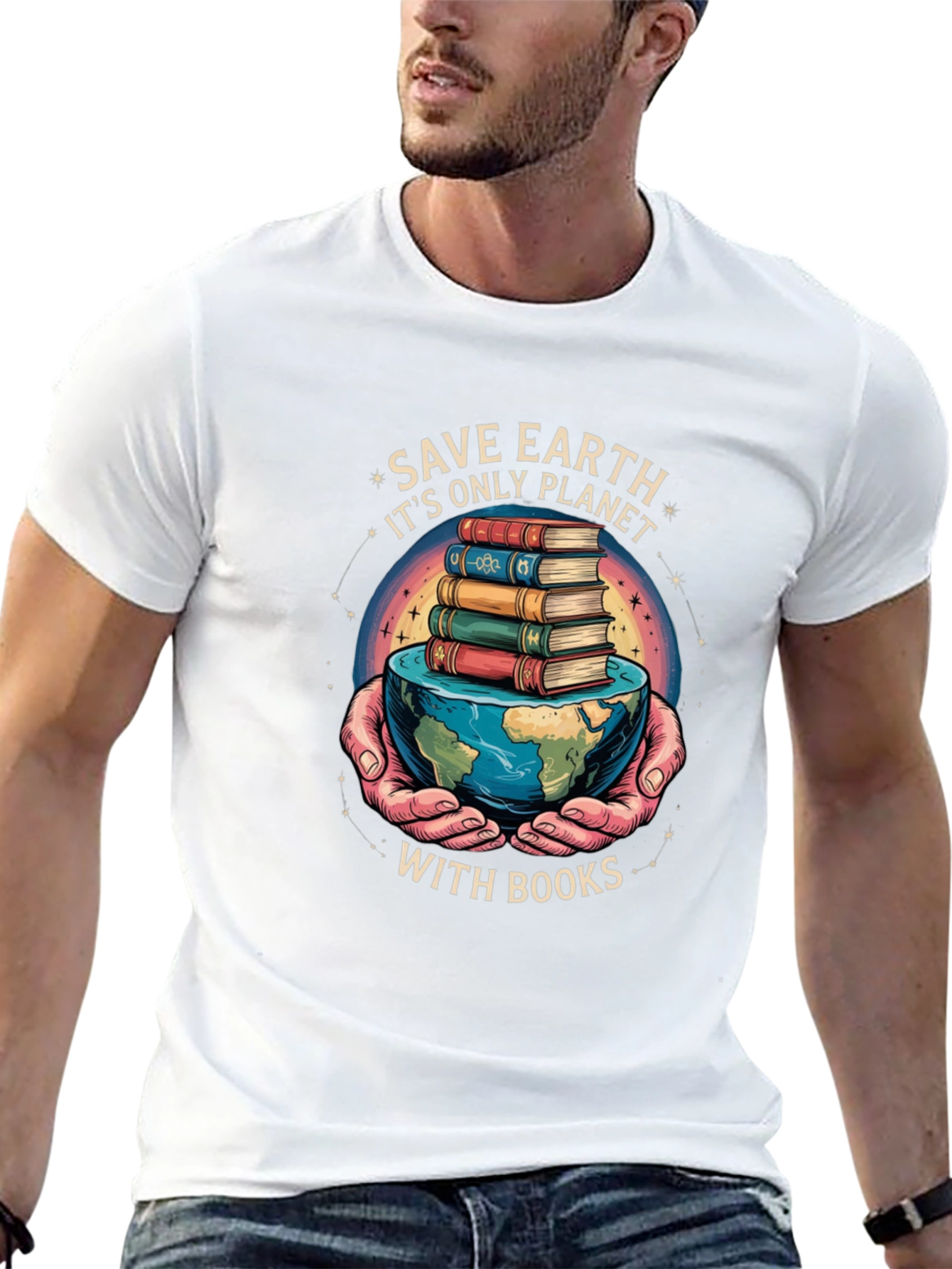 Save Earth with Books T-Shirt