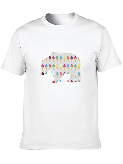 Ice Cream Bear Graphic Tee - Cool Summer Style