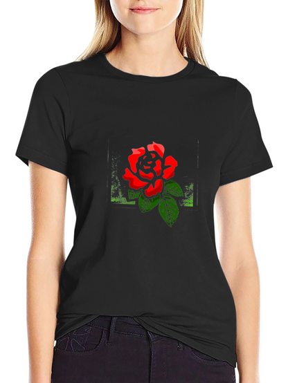 Black Rose Graphic Tee - Stylish Mens Casual Shirt