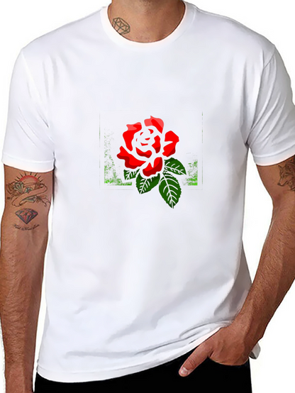 Black Rose Graphic Tee - Stylish Mens Casual Shirt