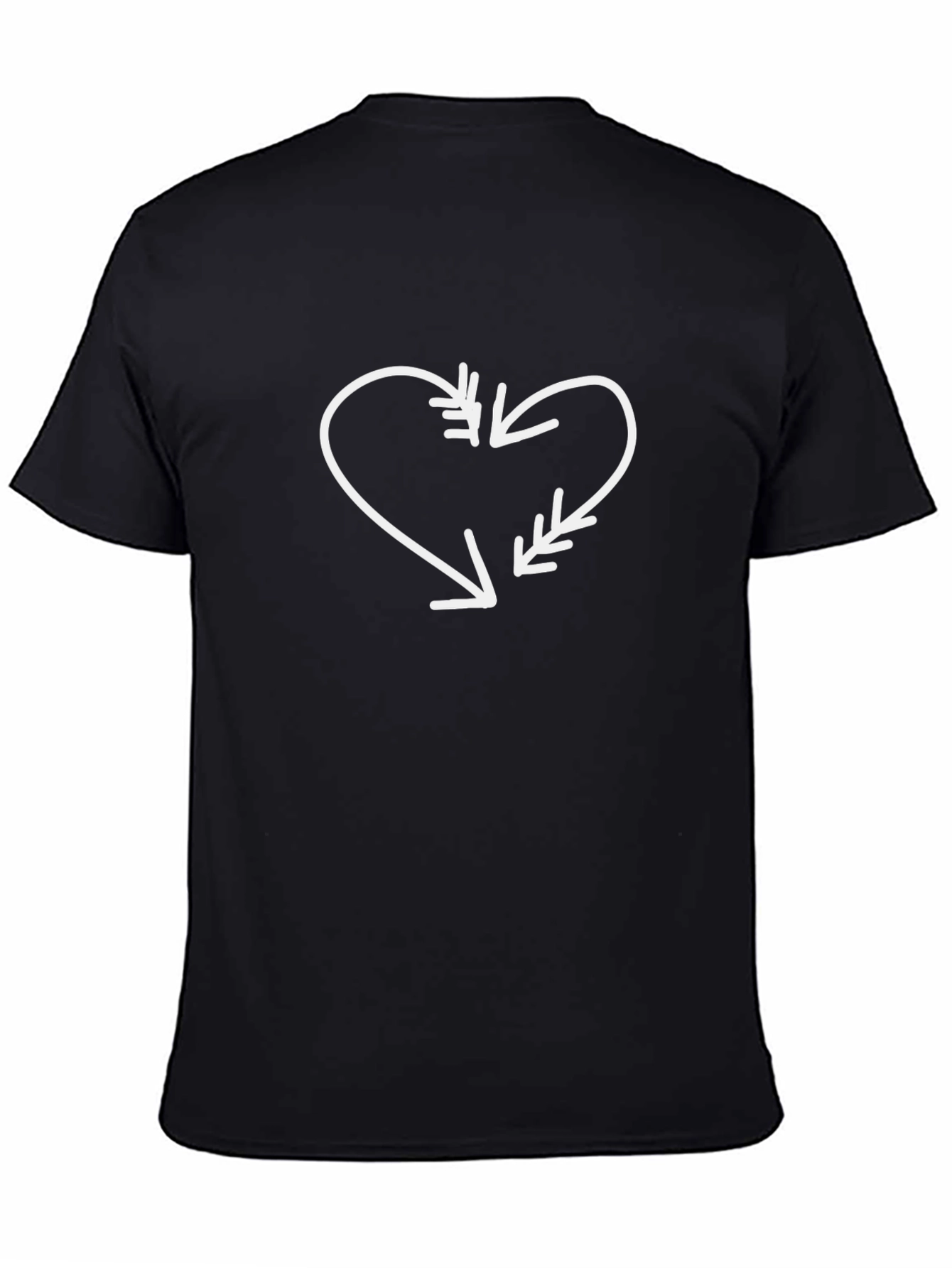 Heart Arrow Graphic Black Tee
