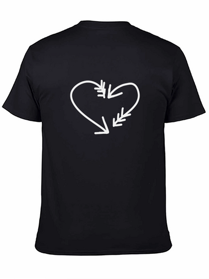 Heart Arrow Graphic Black Tee