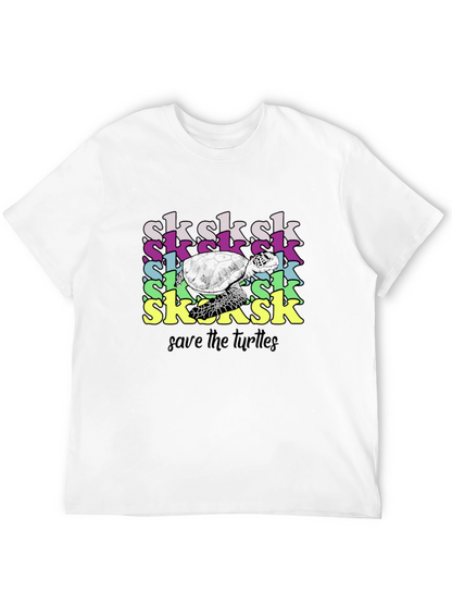 Save the Turtles Black Graphic T-Shirt