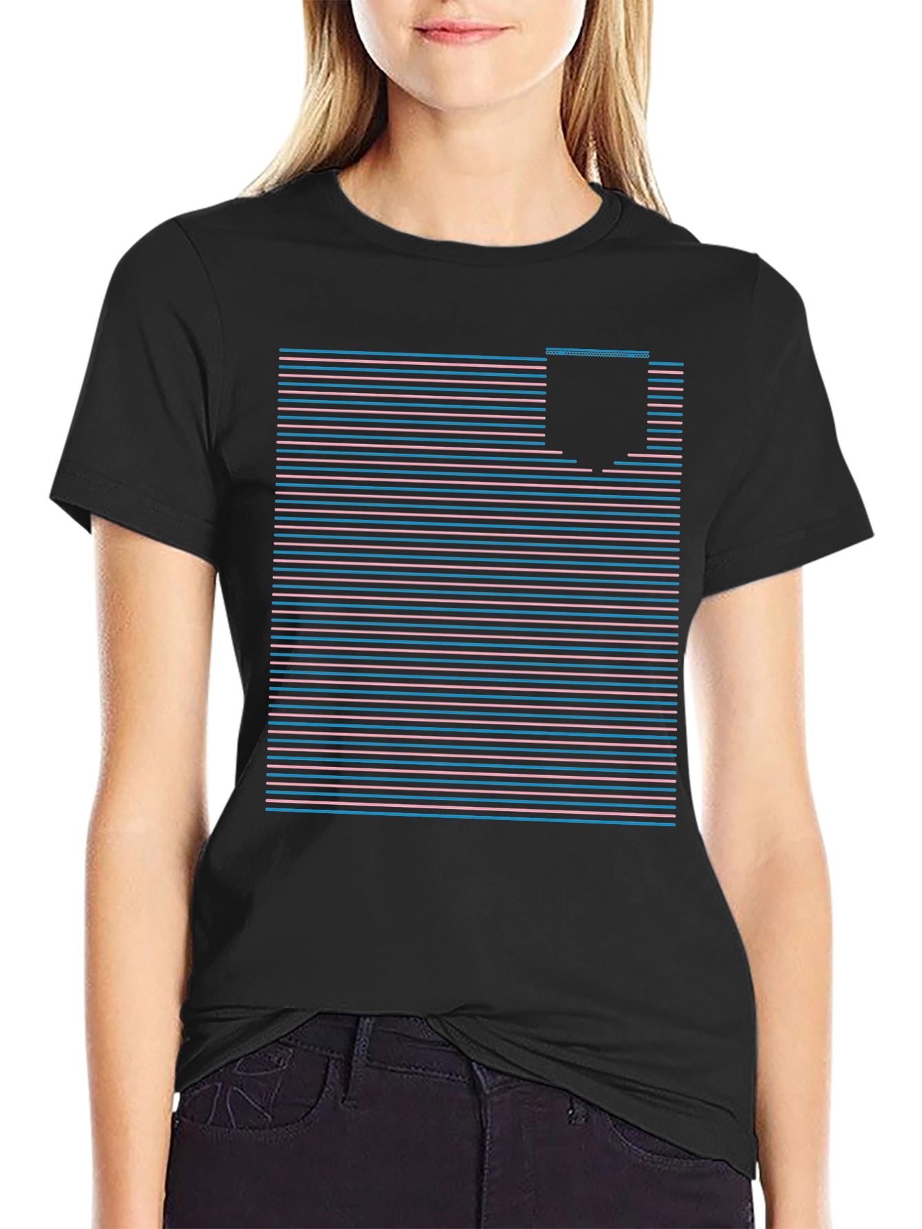 Retro Striped Pocket Tee - Classic Style