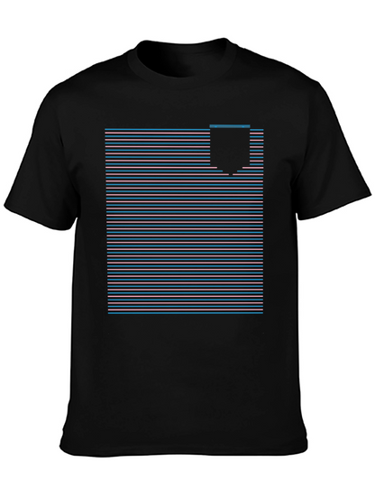 Retro Striped Pocket Tee - Classic Style