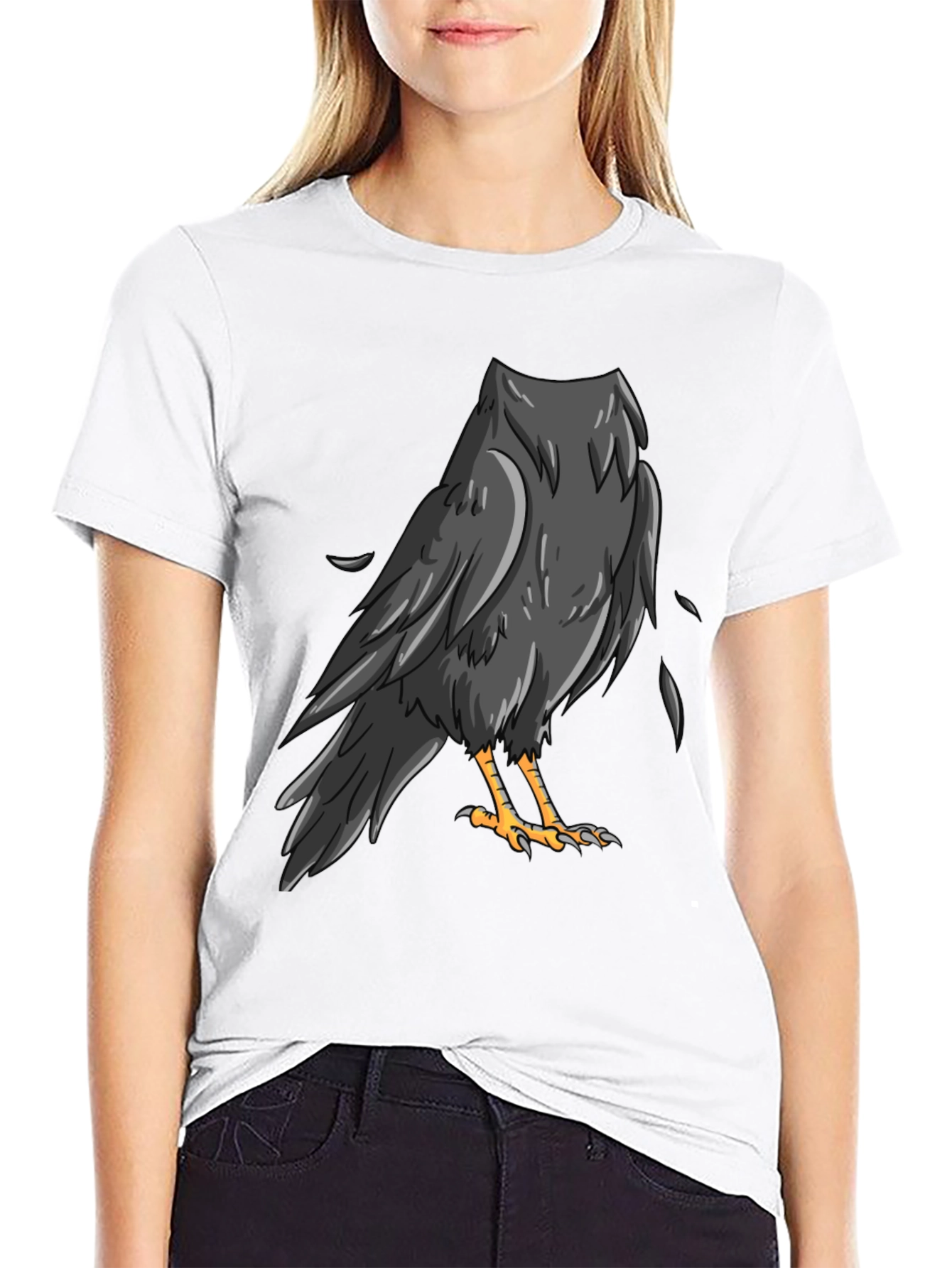 Raven Graphic Black T-Shirt