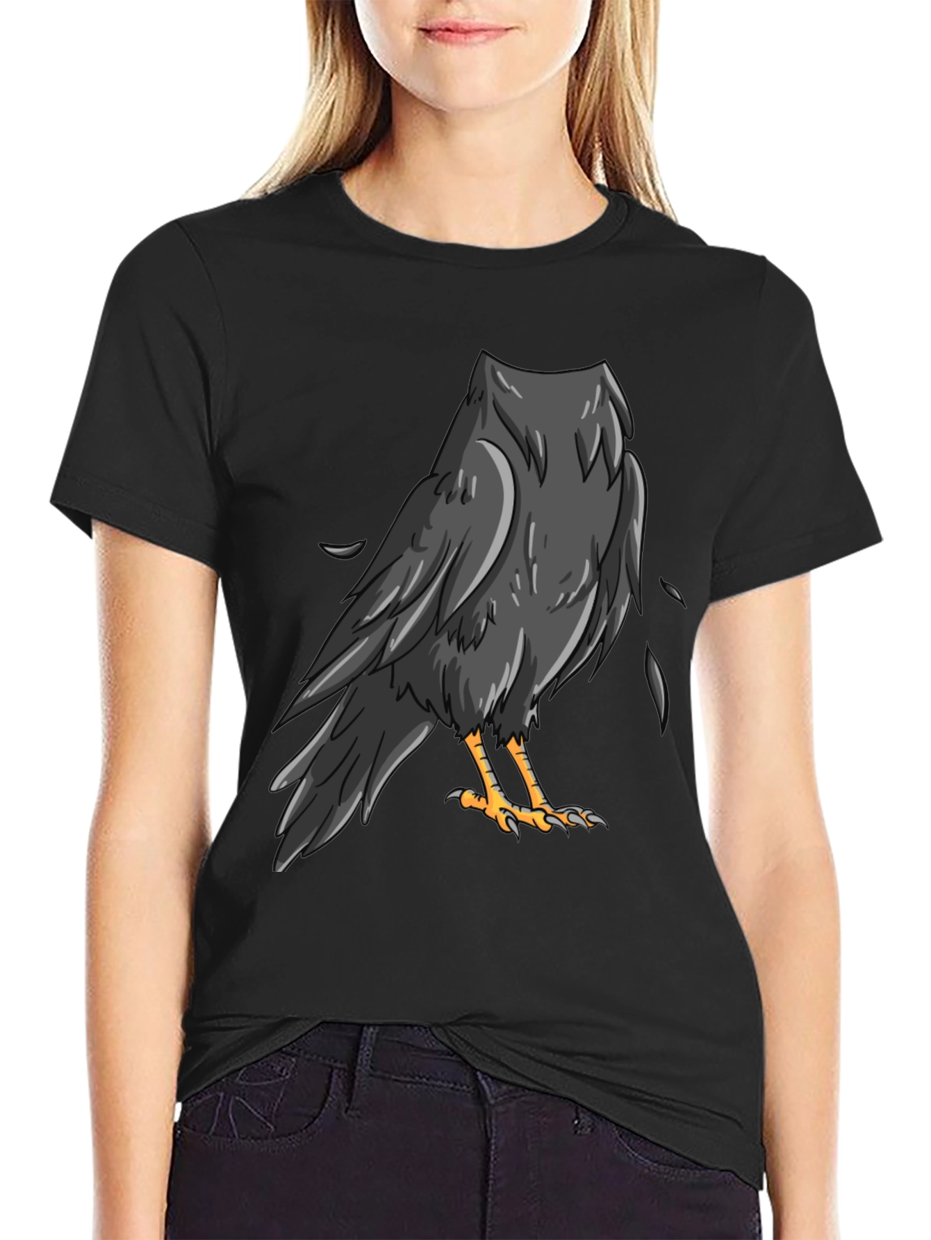 Raven Graphic Black T-Shirt