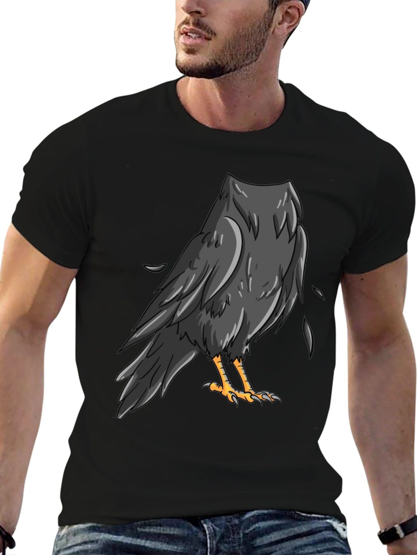 Raven Graphic Black T-Shirt