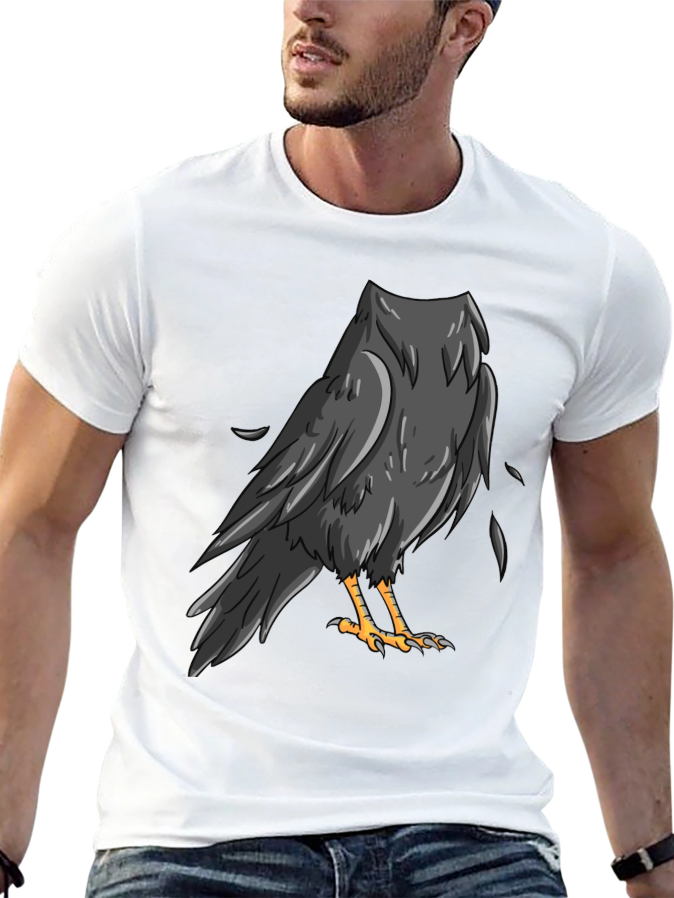 Raven Graphic Black T-Shirt