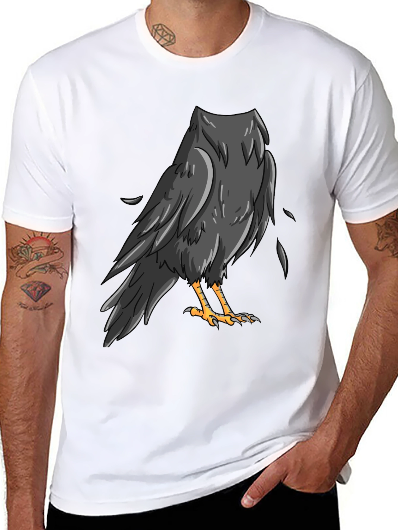 Raven Graphic Black T-Shirt