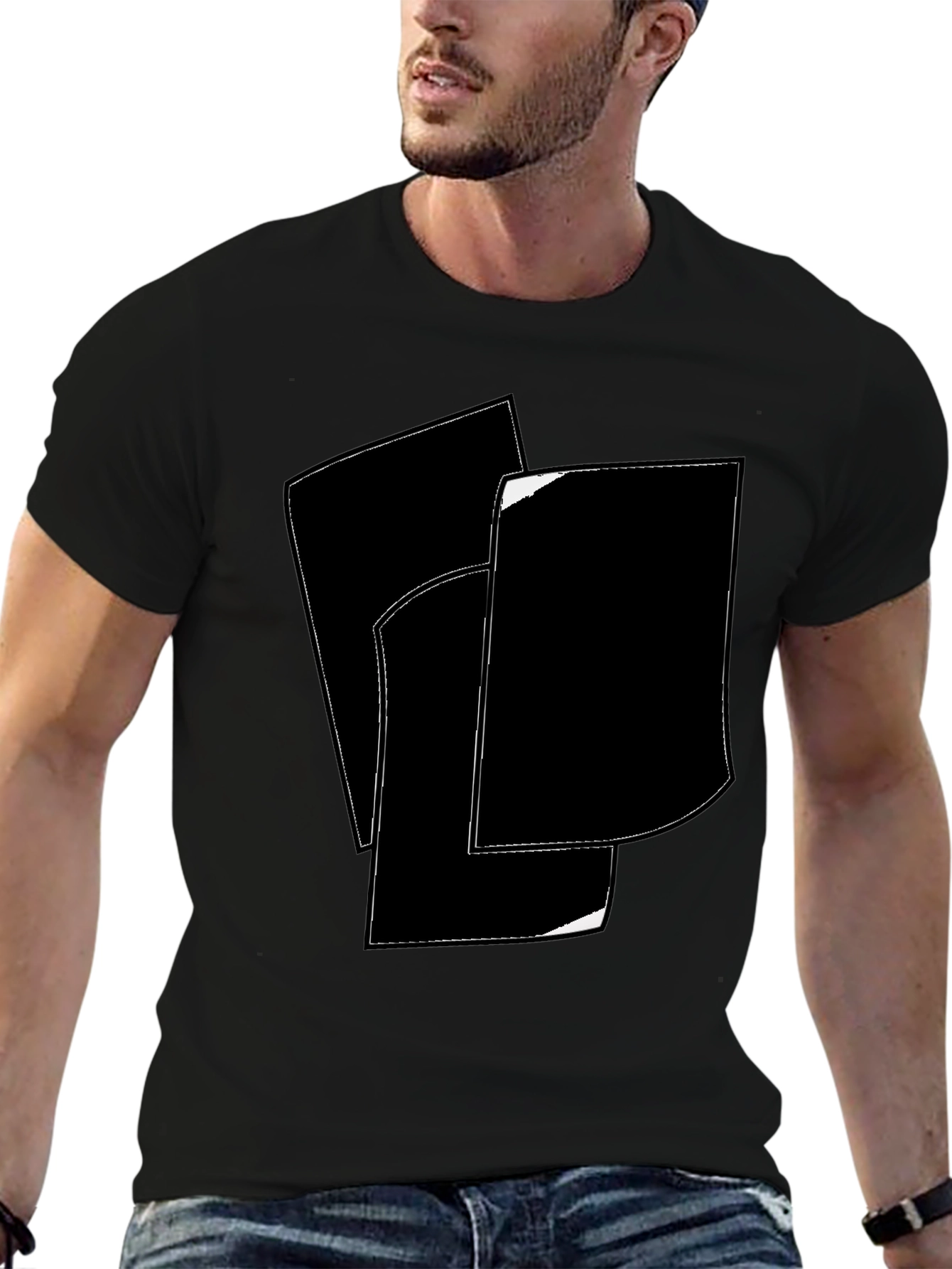 Abstract Black & White Graphic Tee