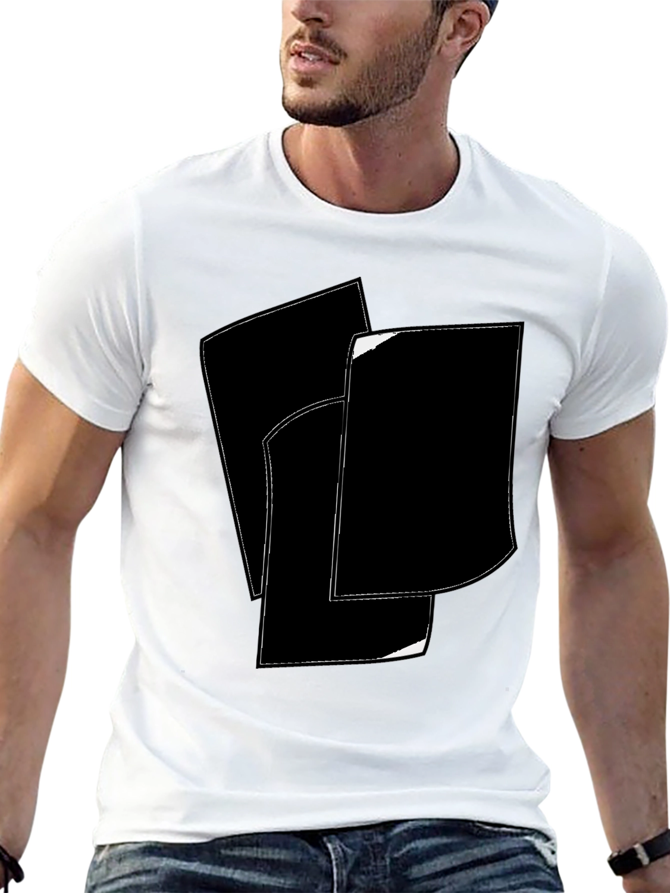 Abstract Black & White Graphic Tee
