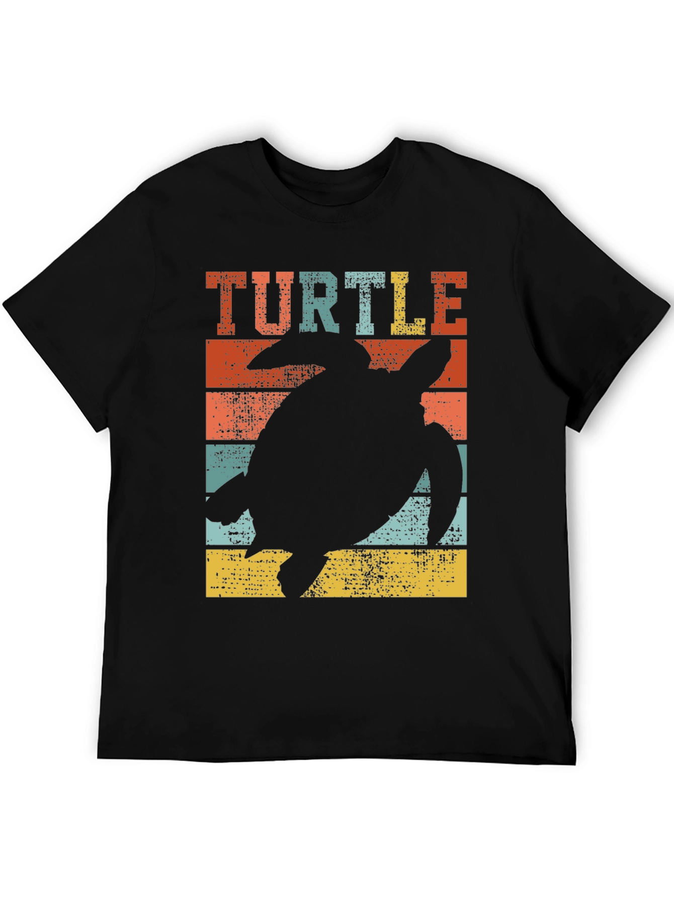Retro Turtle Silhouette Graphic T-Shirt