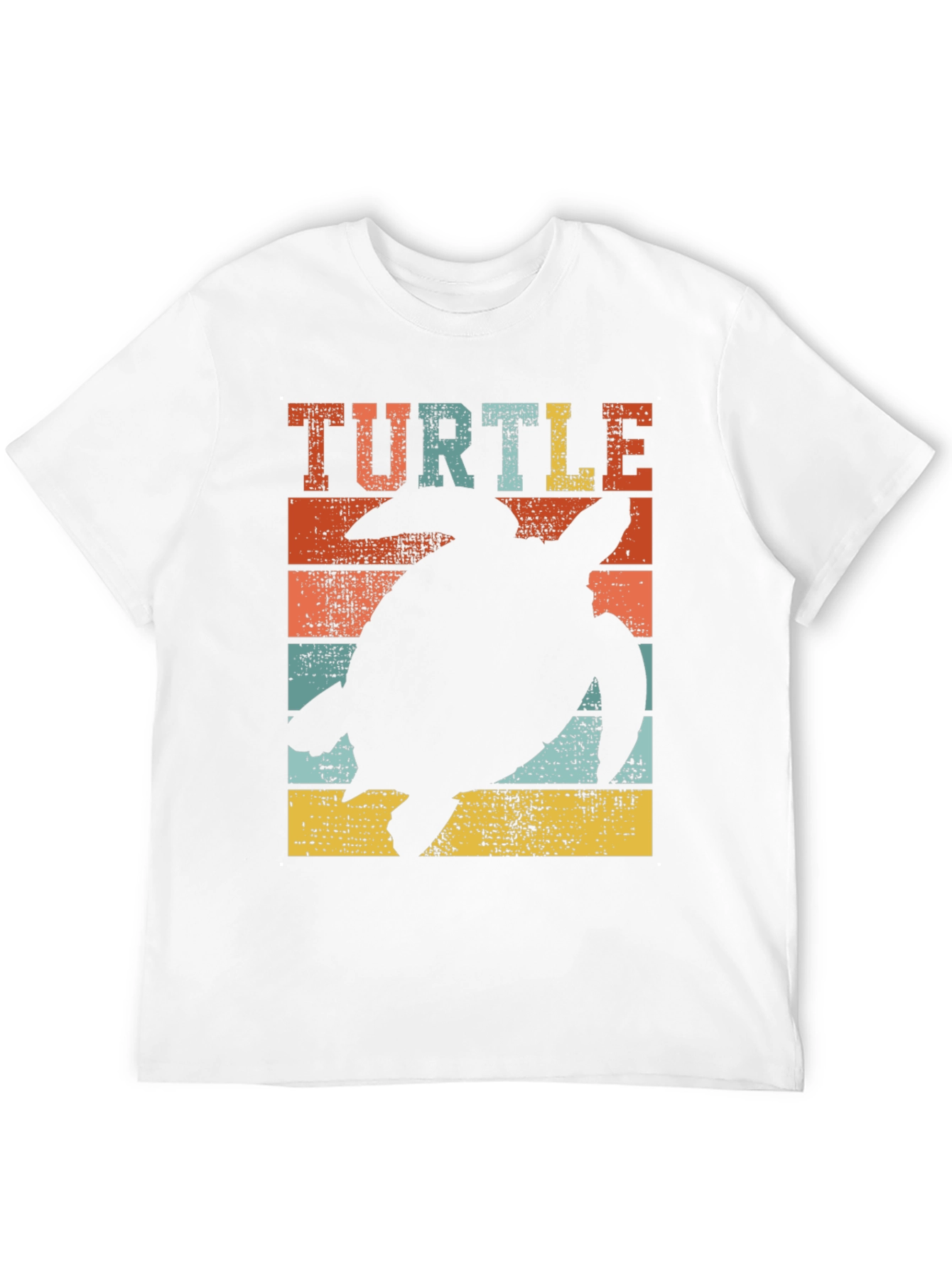 Retro Turtle Silhouette Graphic T-Shirt
