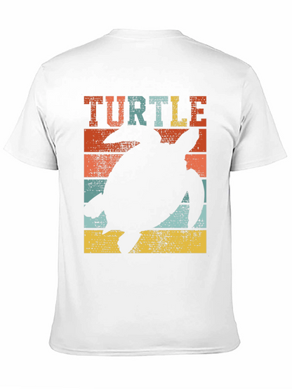 Retro Turtle Silhouette Graphic T-Shirt