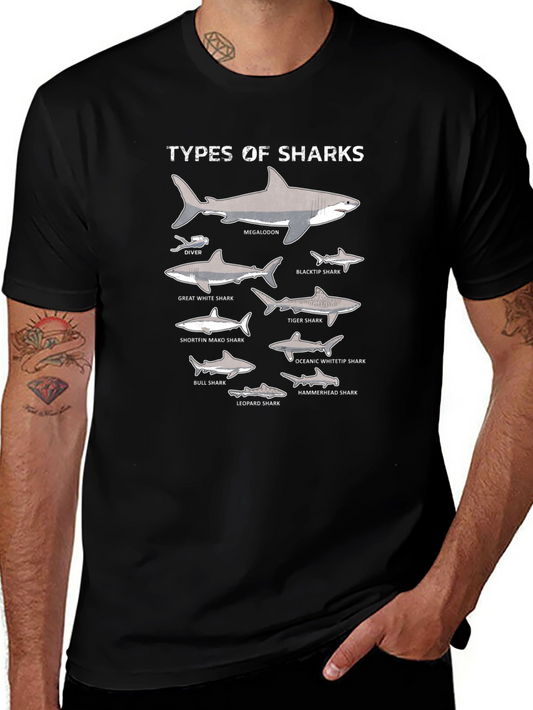 Types of Sharks Graphic T-Shirt